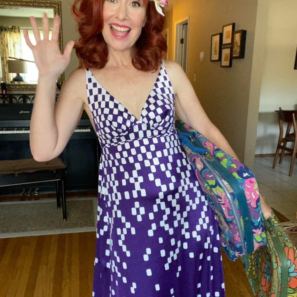 Groovy 1970s Maxi Sun Dress